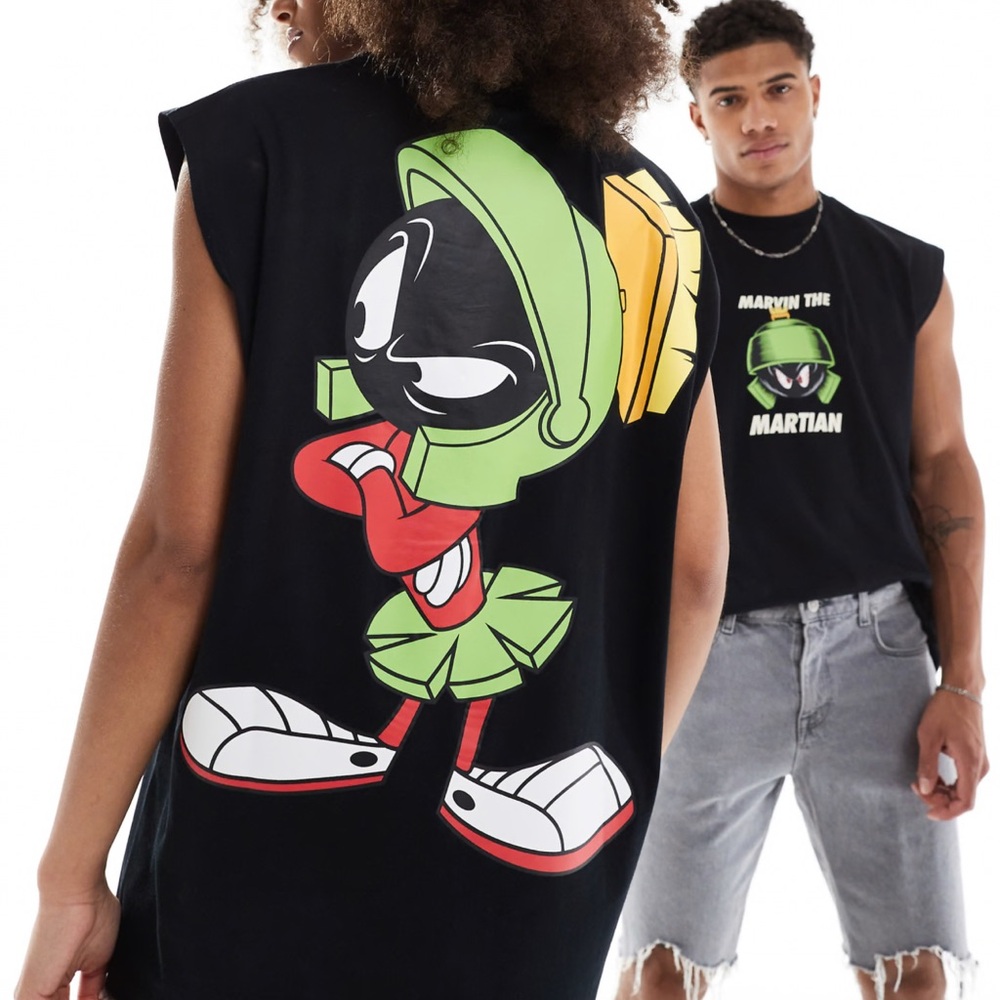 Black Marvin the Martian Graphic Tank Top - Picture 3 of 8
